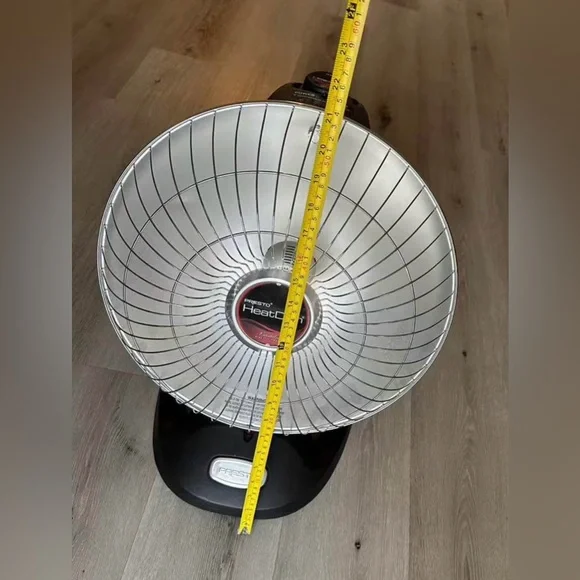 Presto Heat Dish Plus Parabolic Electric Heater, Black and Silver - Picture 5 of 8